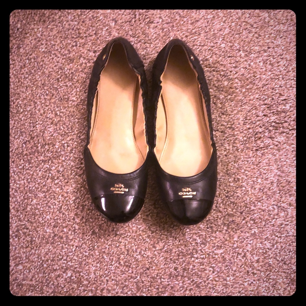 Coach Black Ballet Flats **size 9**